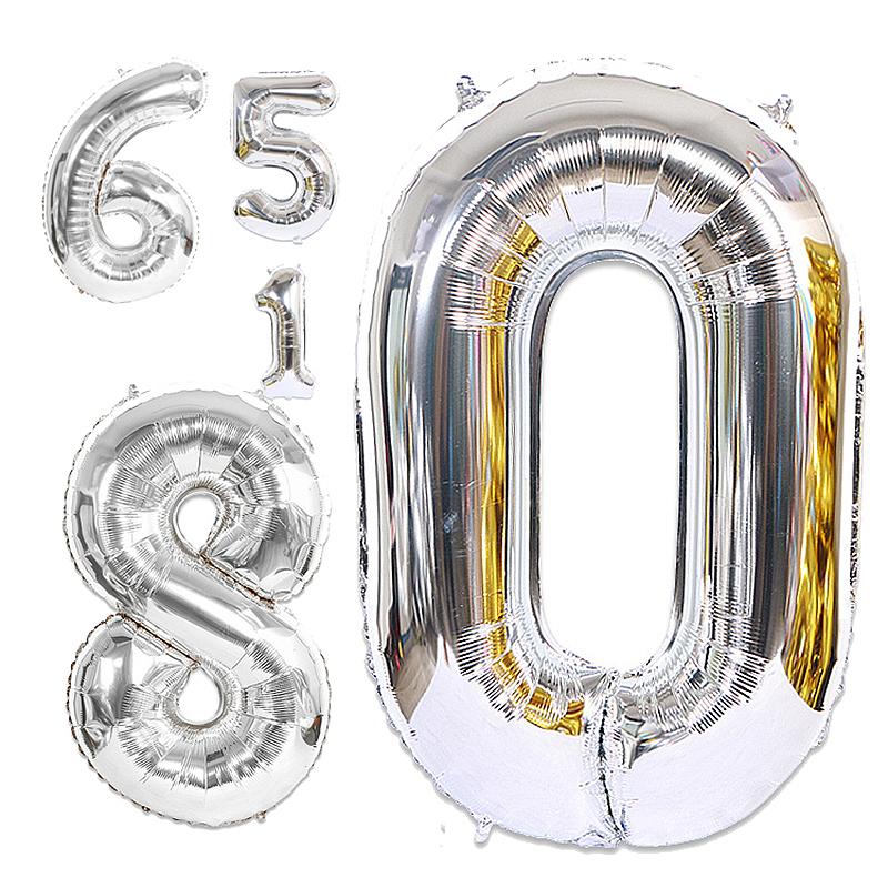 40palcové Duhové Fóliové Balónky s Čísly 0-9 Všechno Nejlepší k Narozeninám Svatba Party Dekorace Dospělý Barevný Héliový Balón Globos Dětský Dárek