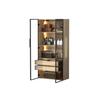 Armoire de salle de bains - MUVOE - Modèle moyen - Éclairage LED - 2 tiroirs - Verre dépoli