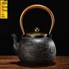 Dian Gong Tang Uncoated Cast Iron Tea Kettle, Spring Full Garden