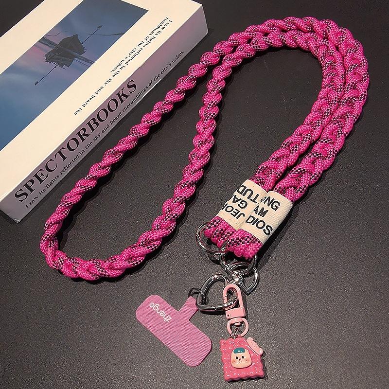 Mobile Phone Lanyard, Crossbody, Woven Rope, Ins, Outdoor Mobile Phone Strap, Ladies, Long, for Travel, Shopping
