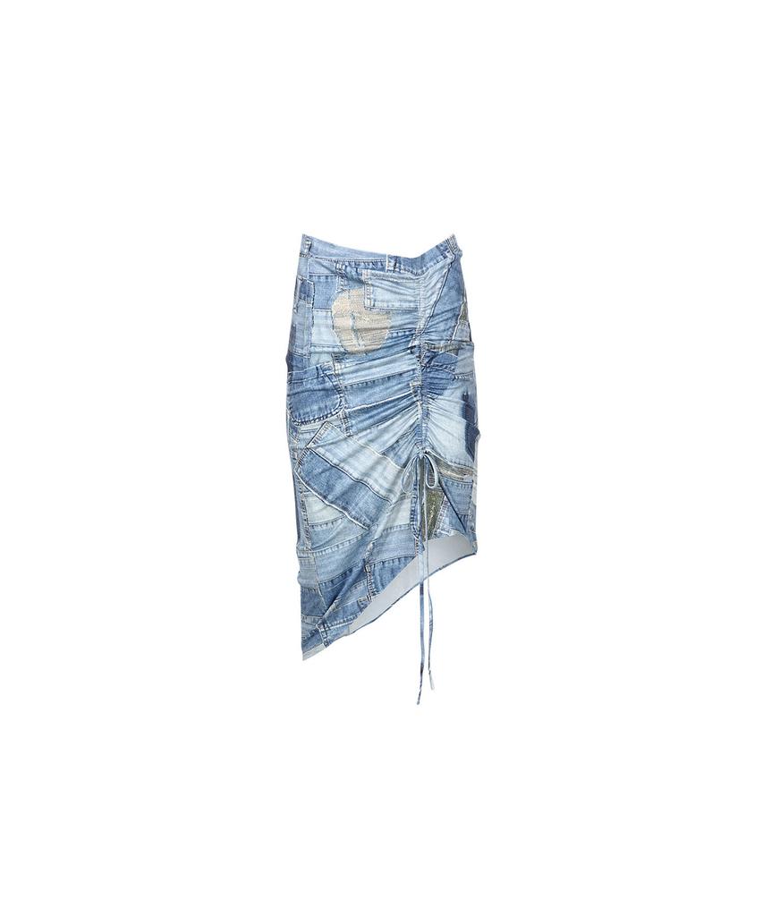 Andersson Bell Anja Patch Print Skirt Apa652W(Blue)