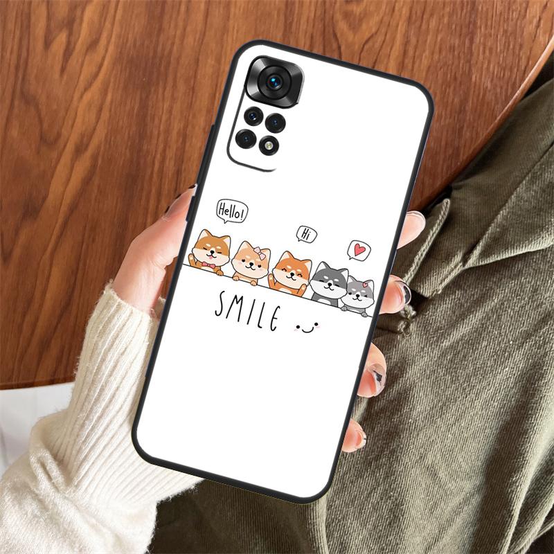 Animal Shiba Inu Case For Xiaomi Redmi Note 14 Pro 13 12 11 10 15 Pro Plus Redmi 15 C 13 10C 12C 13C 14C Cover