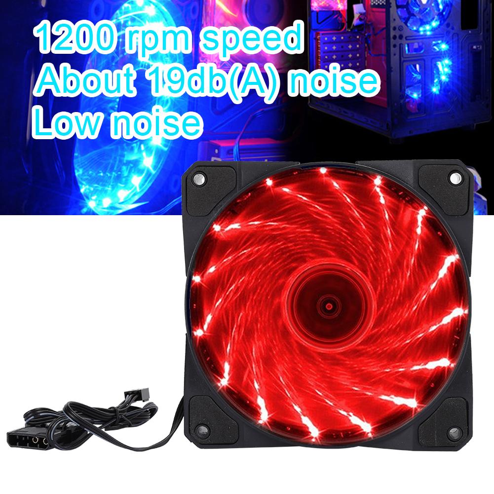 Chassis Fan Computer Cooler PC Accessory 3 Wire 15 Light Mute LED Streamer Colorful 12CM