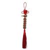 Authentic Copper Five Emperors Coins Gourd Pendant: Door, Car, or Home Hanging Ornament with Chinese Knot