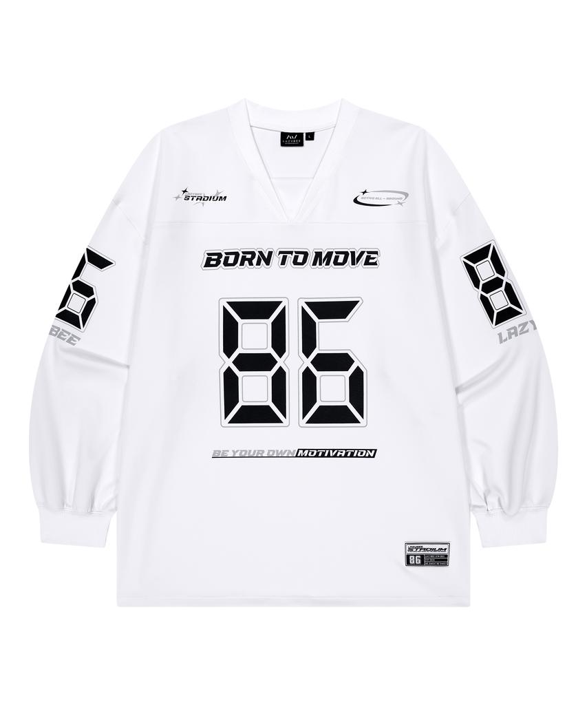 Leijibi Giant Fit Long Sleeve T-Shirt Rugby Jersey Oversized Fit Gym Wear Sweatshirt Running Jersey Block Core M (3 Colors)