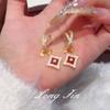 Retro Light Luxury Flash Star Series Red Bracelet Necklace Earrings Star Stacking Live Broadcast Special