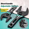 6/8inch Large Opening Adjustable Wrench Light Spanner Multifunctional Bathroom Pipe Wrench Plumbing Repair Hand Tools
