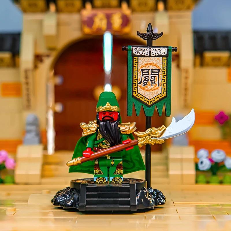Building Block Man Figurine Three Kingdoms Zhuge Liang Armor Version Lu Bu Children's Assembly Toy Boy Holiday Gift Collection