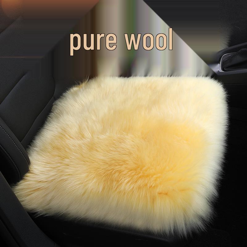 

Женская подушка на сиденье автомобиля из овчины - Зимний мех, Роскошный чехол из шерстяной подкладки Gray