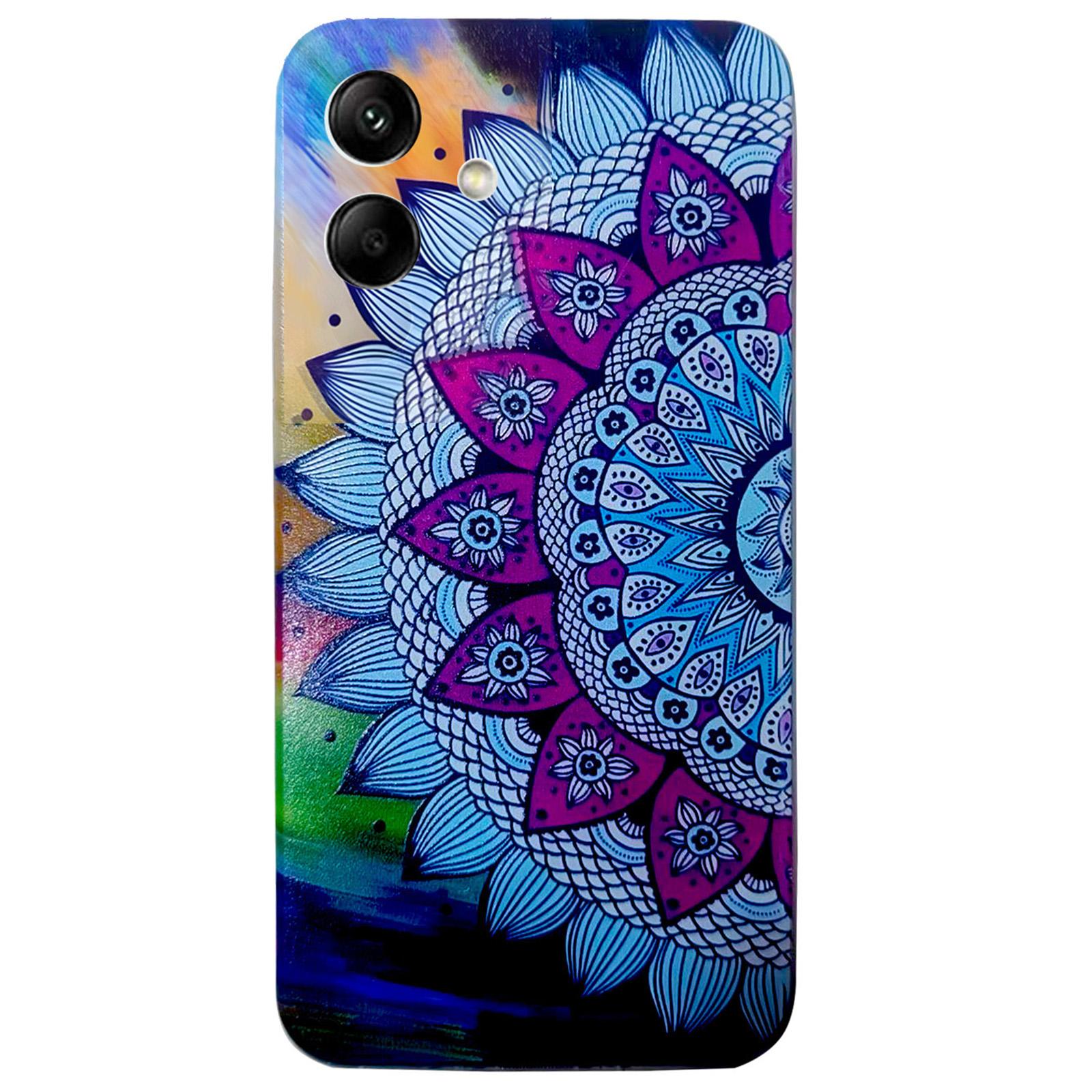 

For Samsung Galaxy A06 4G Case Pattern Printing Cell Phone TPU Back Cover Mandala Flower