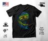 Green Gold Mahi Fish Ocean Splash T-Shirt Black Unisex S-2XL
