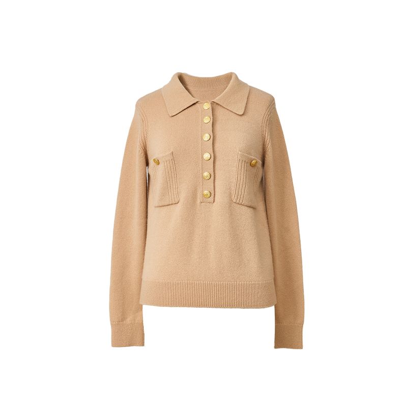 

Blacknini Yin WAF/Three-Color Containing Angora Fleece Encrypted Double-Strand Yarn Cashmere Gold Buckle Knitting CAMEL M