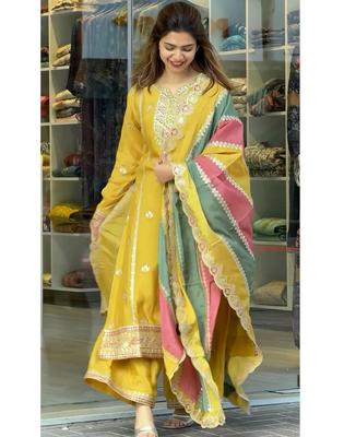 Conjunto Salwar Kameez Palazzo de Diseño para Mujer Listo para Usar Vestido de Fiesta Indio Pakistaní