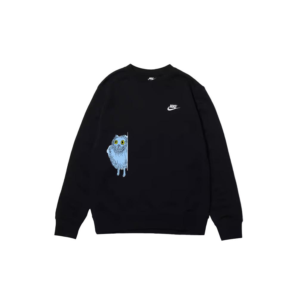 Nike Customizable  Outdoor Breathable Urban Commuting Versatile Crew Neck Letter Logo Printed Sweatshirt Unisex Sweatshirt BV2667-010(TEAM1061-3.3.17)