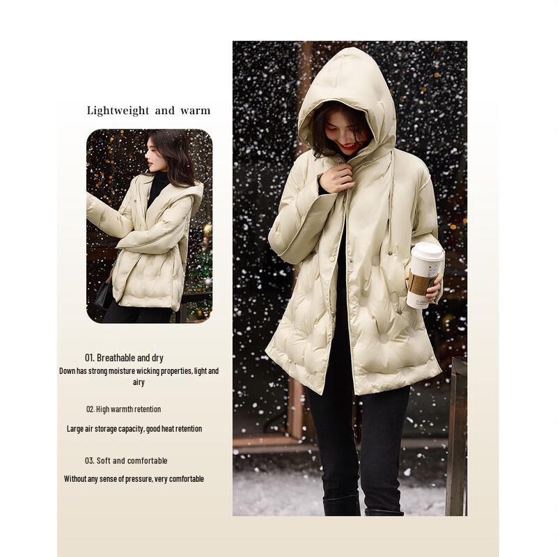 Demana Women's Hooded 90% Duck Down Short Jacket