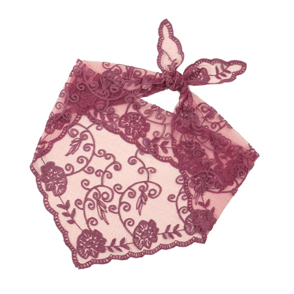 

Hollow Out Flower Embroidery Headscarf Breathable Women Lace Bandana Ladies Style 10