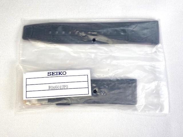 R046012P0 SEIKO 5 Sports 22mm Silicone Rubber Band Black for via SBSA028/ 4R36-07G0 (Ships Nekoposu)