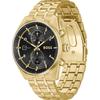 BOSS Skytraveller Schwarz Zifferblatt Zwei-Ton Edelstahl Armband Herren Quarz Uhr 1514152