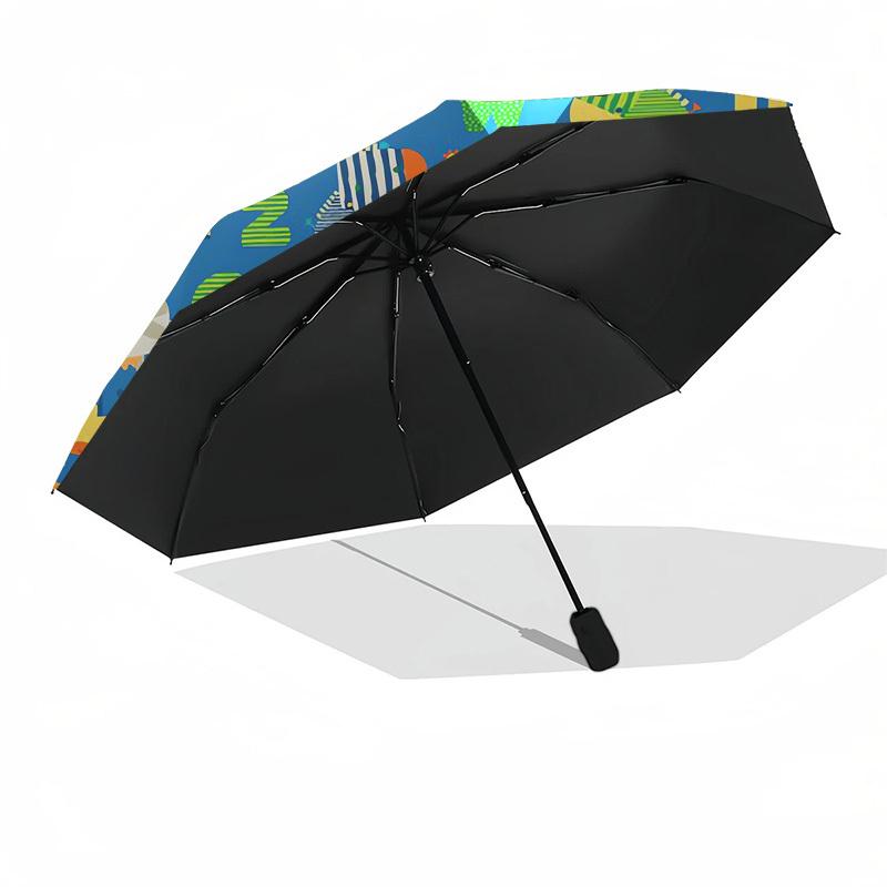 1pc Alphabet Zoo Adventure Umbrella with Plastic Handle,Suitable for All Seasons UmbrellaPT468