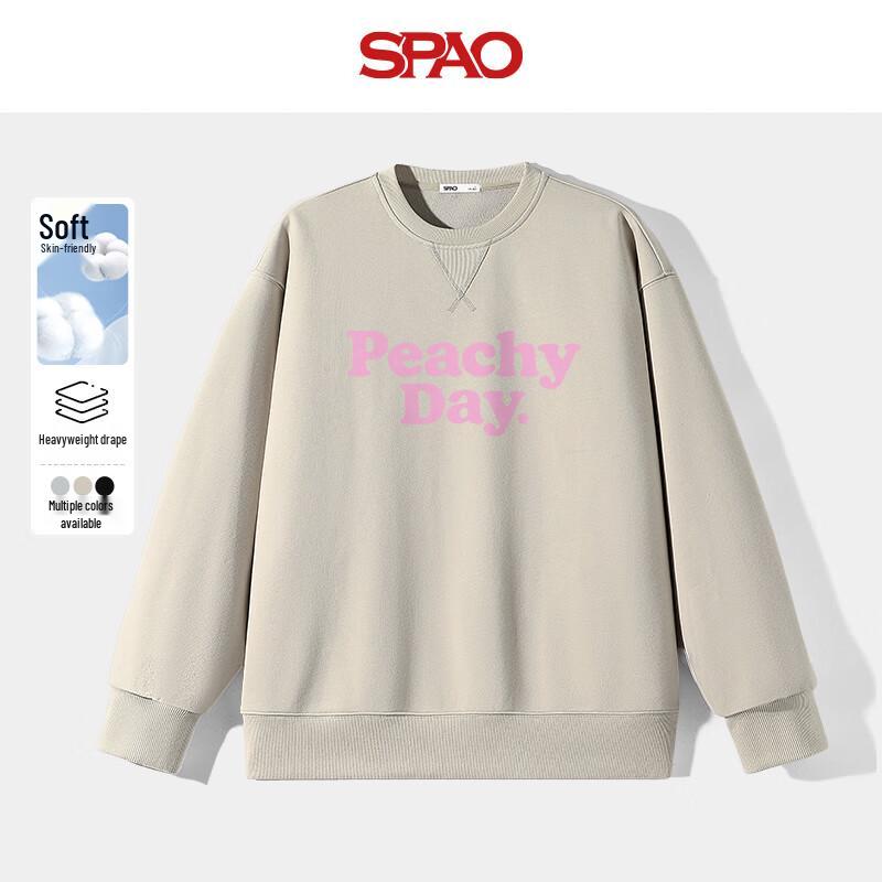 

SPAO Korean Style Letter Print Loose Sweatshirt XL