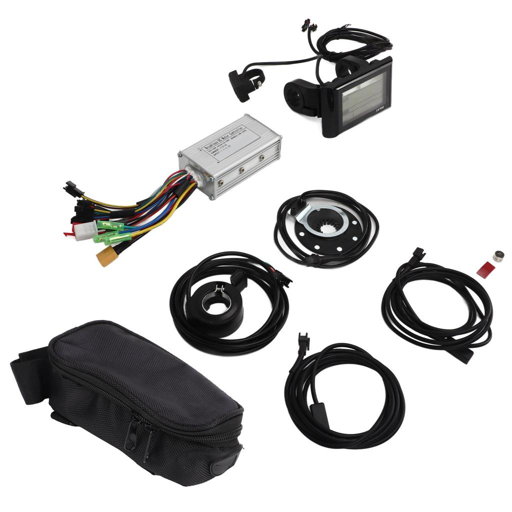Electric Bike Conversion Kit 17A Controller SW900 Panel 130X Thumb Throttle Power Off Sensor for