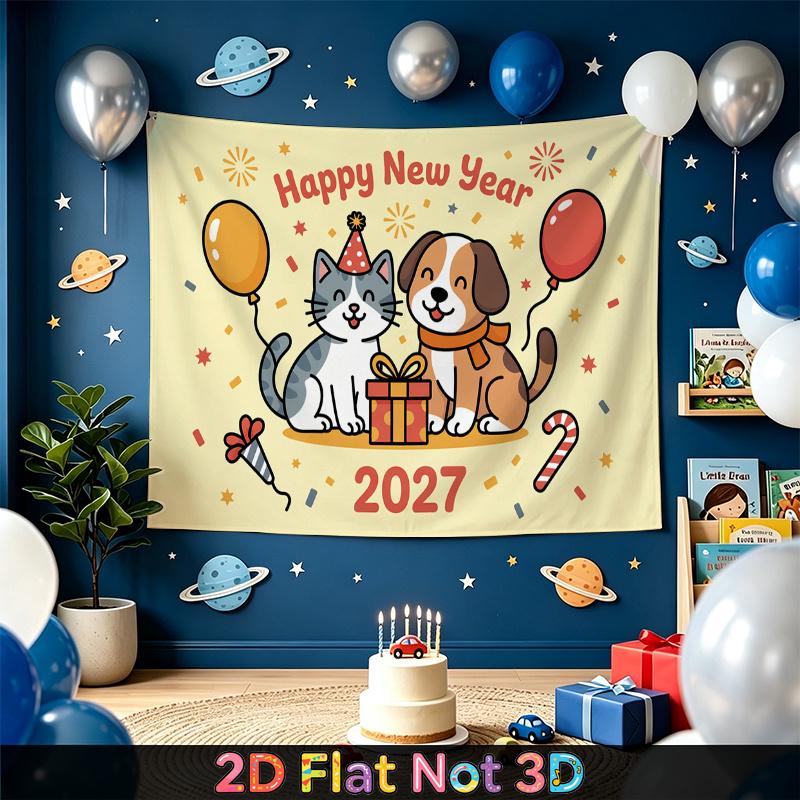 Party Backdrop New Year Flat Birthdays Weddings Showers Event Photo Background Front Door Decor