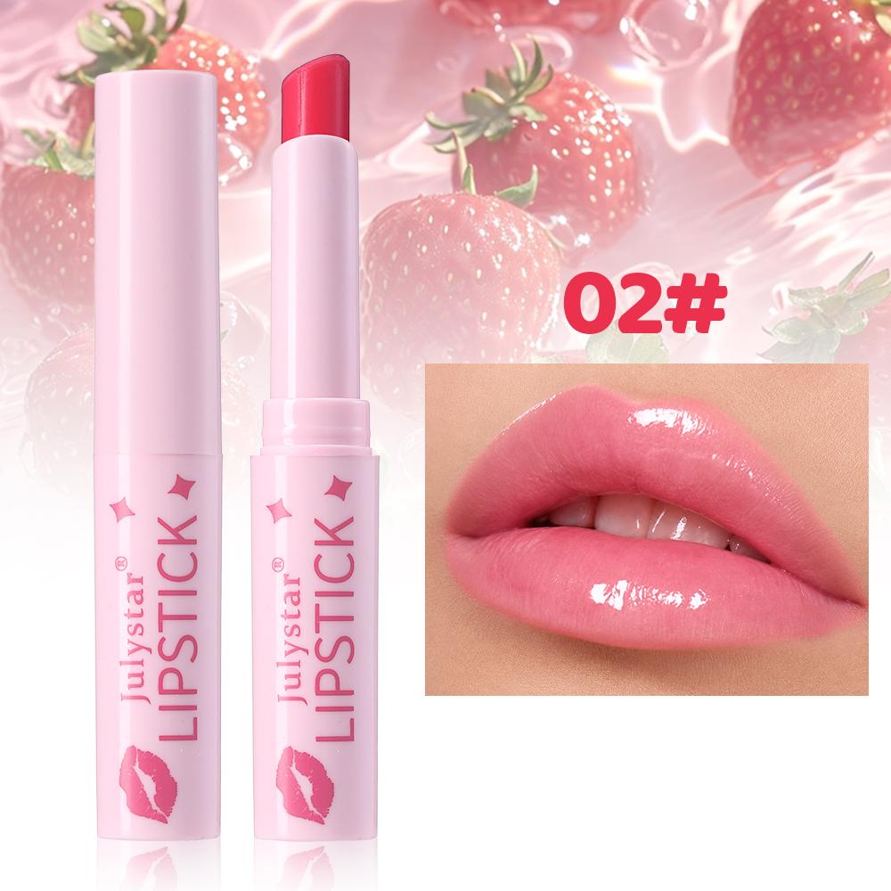 Julystar 8 Colors Fruity Color Changing Lipstick, Temperature Magic Mood Lip Balm, Moisturizing Hydrating Lip Glow, Natural Sheer Tinted Lip Makeup