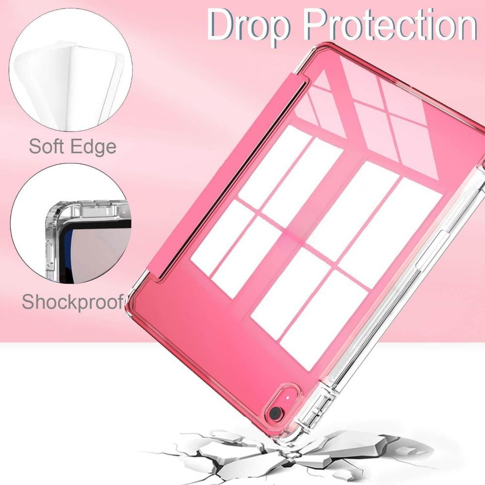 Průhledný kryt pro iPad Air 6 Model 2024 se slotem pro Apple Pencil, design proti ohnutí pro iPad Pro 11 Mini 6