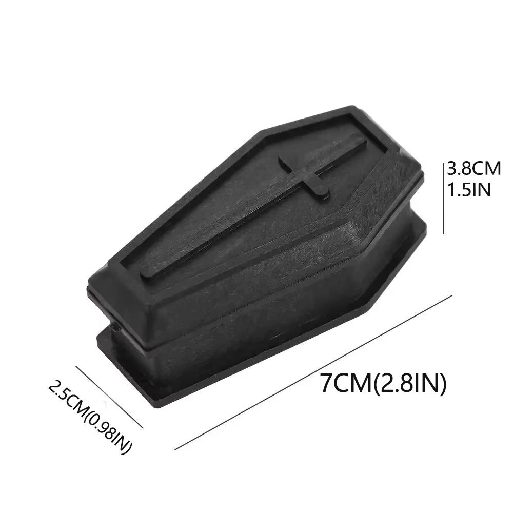 Mini Coffin Box Halloween Black Coffin Decoration Landscape Model Mock Storage Box Toy Decoration