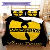 Benutzerdefinierte Name Wu-Tang Clan Bettwäsche, Steppbett-Set Steppbettbezug Kissenbezug Zuhause Geburtstagsgeschenk (1 Bettbezug + 2 Kissenbezüge, ohne Füllung)