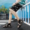 Fashion Simple Design Men's Sandals Solid Color PU Leather Men's Summer Casual Comfortable Open Toe Shoes Soft Beach Shoes Men's Sandal