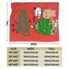 Bubu and Dudu Merry Christmas Tree Cute Santa Blanket Warm Soft  Throw Blanket Winter Couch Chair Sofa Bed Funny Bedspread
