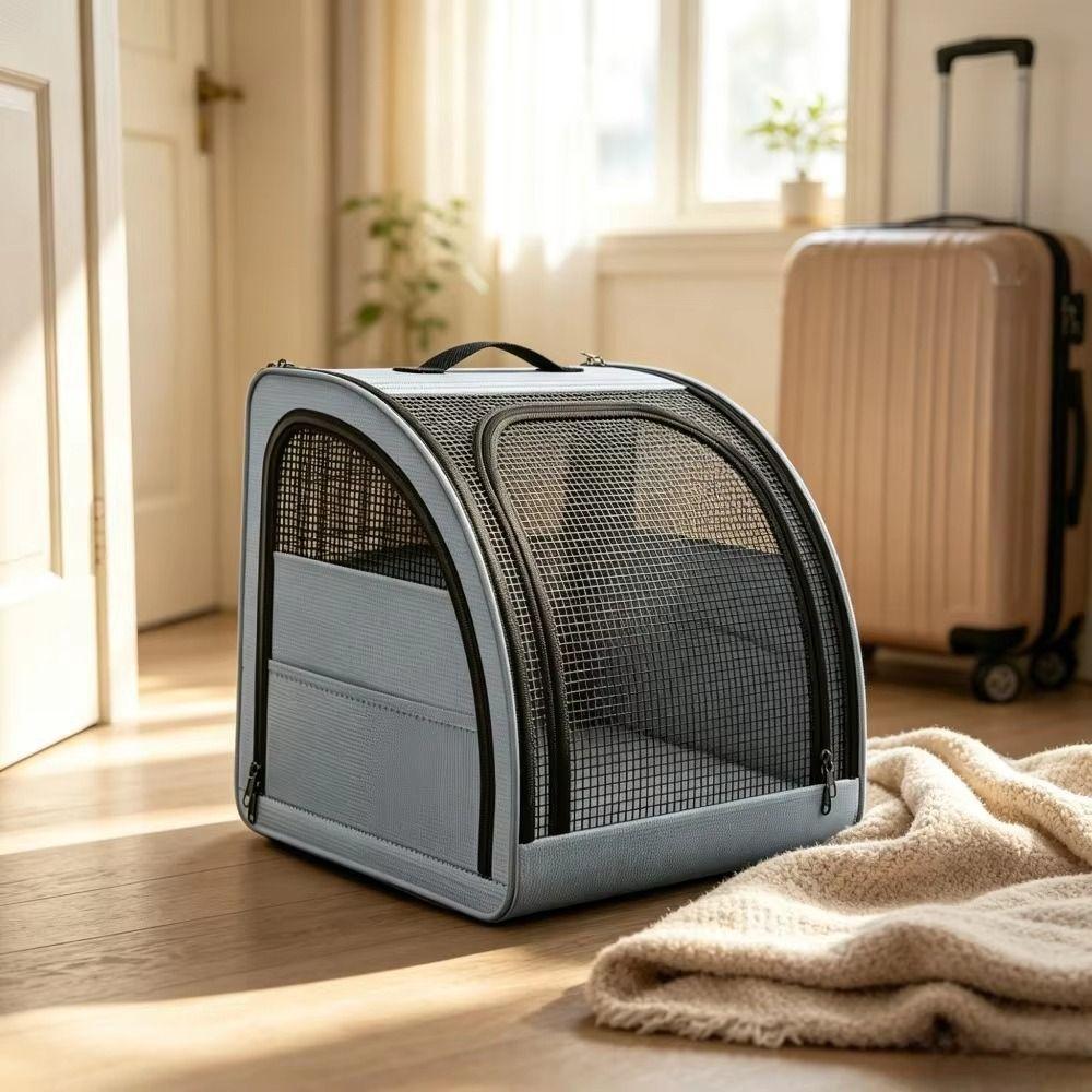 Atmungsaktiver Hundekäfig für Autositze Faltbare Haustierbox Bequemer Katzenrucksack Für den Außenbereich