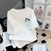Women's 2023 Fashion Pure Cotton Loose-Fit Short-Sleeve White T-Shirt