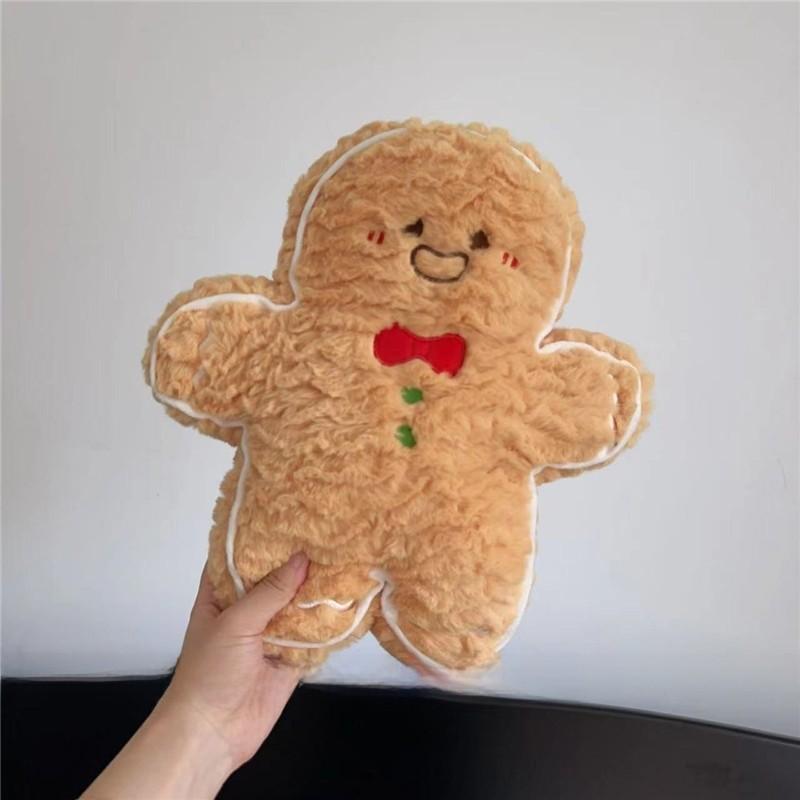 

Christmas Plush Pillow With Cartoon Gingerbread Man Design For Holiday Decor And Gifts Gingerbread Stand
