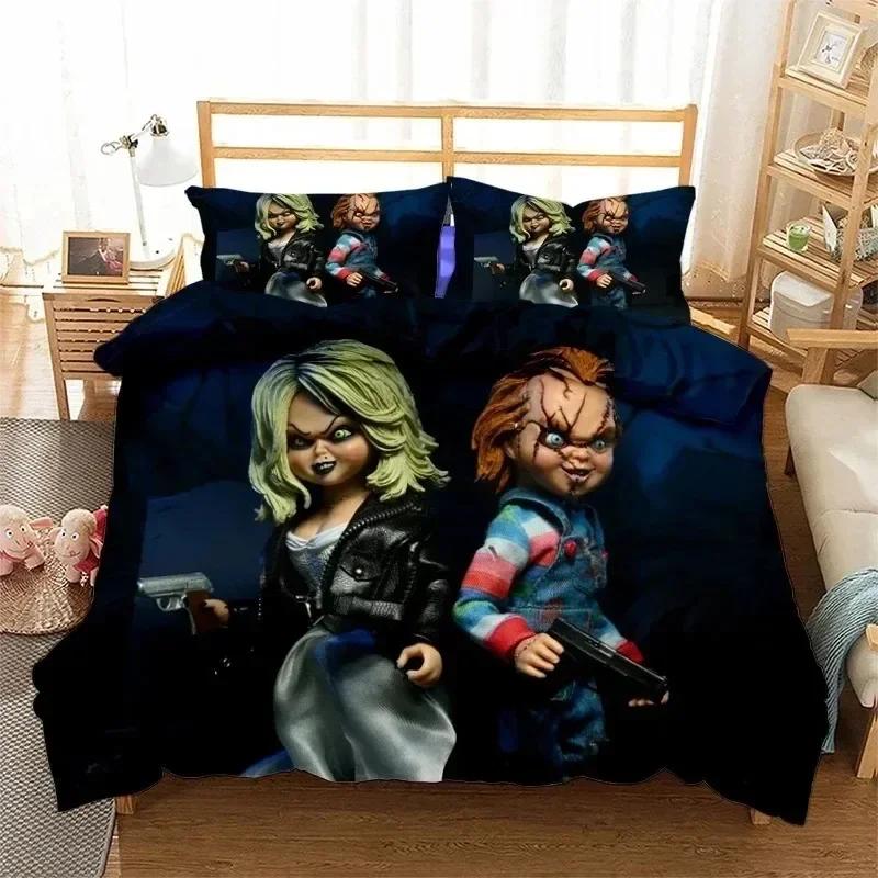 New Bride Of Chucky 3D Print Bedding Set Duvet Covers Pillowcases One Piece Comforter Bedding Sets Bedclothes Bed K598