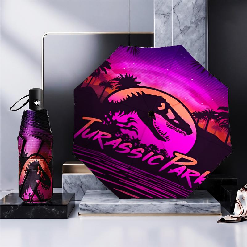 Jurassic Dinosaurs Adventure Umbrella Folding umbrella, automatic umbrella 8-Frame for Travel, camping Use Gift for Halloween Christmas