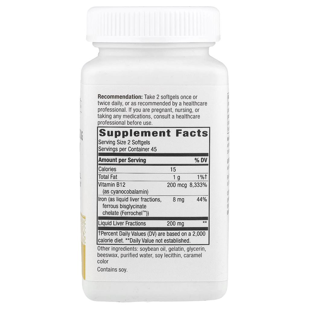 Nature's Way Energizing Iron, 90 Softgels