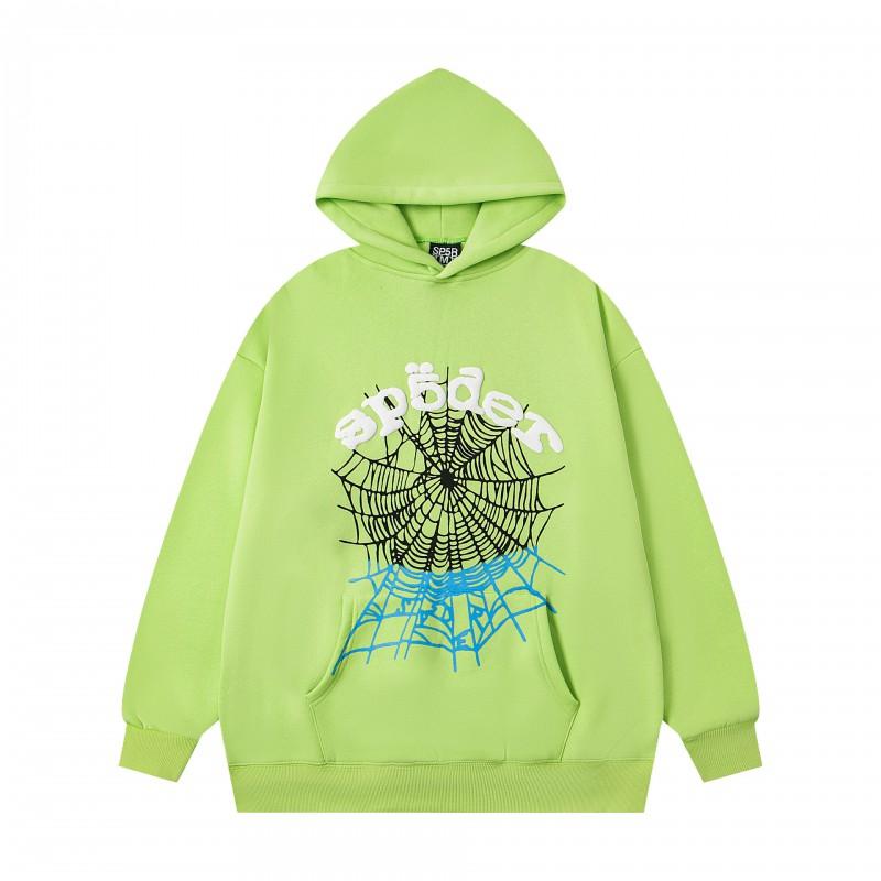 Unisex Übergroßes Kapuzenpullover-Set Mit Spinnennetz-Folienaufdruck Warm Fleecegefüttert Lockerer Schnitt Streetwear Herren Damen