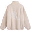 Calvin Klein Letter Embroidery Faux Shearling Stand Collar Jacket Men Jacket Off-White J324346-ACF