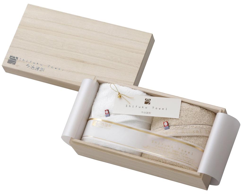 Imabari Kinsei Shifuku Towel SH2430 Set, Cotton,