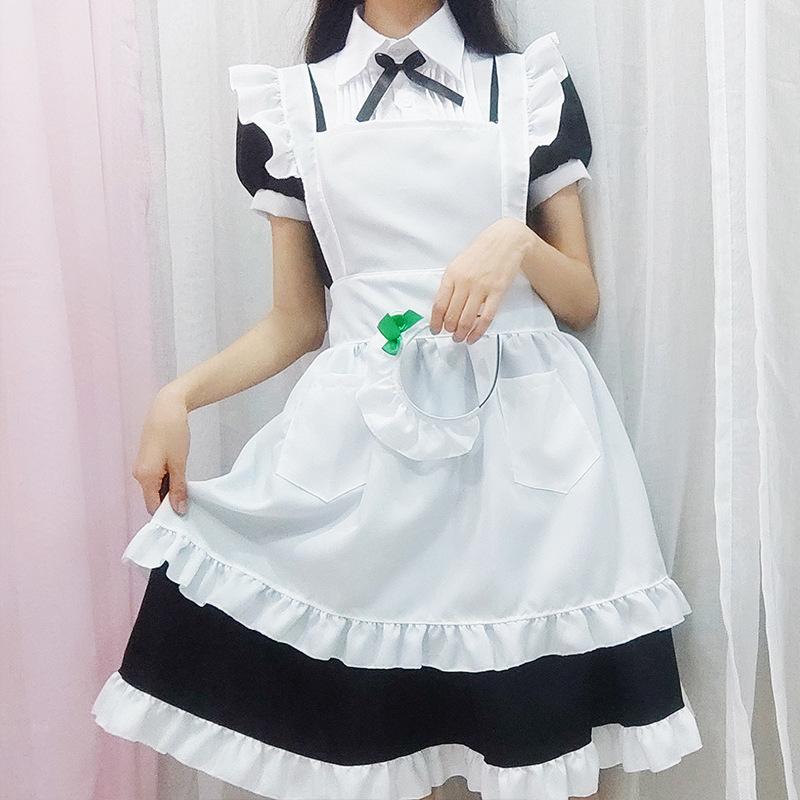 

Maid Cute Daily Dress Black and White Traditional Maid Medium Dress Maid Dress Cute Women s Cos Dress XL