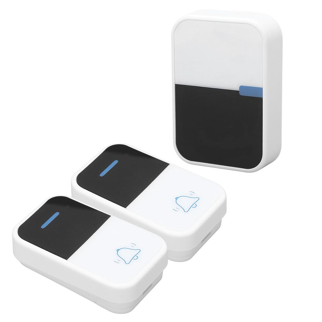 Self Generating Wireless Doorbell 38 Melodies 3 Volumes Waterproof Caregiver Pager AC