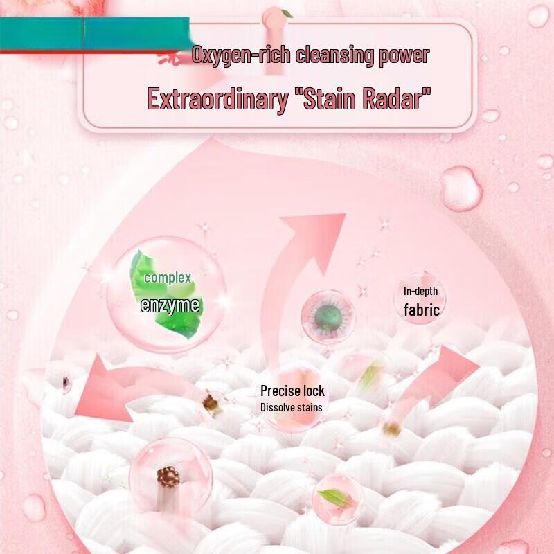 OMO Natural White Peach Laundry Gel Beads
