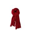 New Christmas Red Scarf Women's Winter Warm Thickened Versatile Solid Color Knitted Fringed Scarf Shawl Student