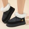 Across Platform Snow Boots for Women, Winter 2025 Plus-size Plus Suede Wool Cotton Shoes for Women Are Versatile