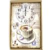 Les Trésors De Lily [N0847] - Wall Clock 'Coffee Break' Beige Brown