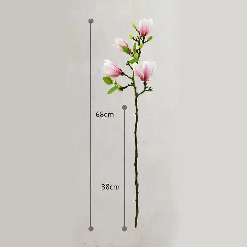 High Imitation Film Hand Feeling Magnolia Flowers Simulation Flowers Fake Flowers Decorative Living Room Entrance Table Ornament
