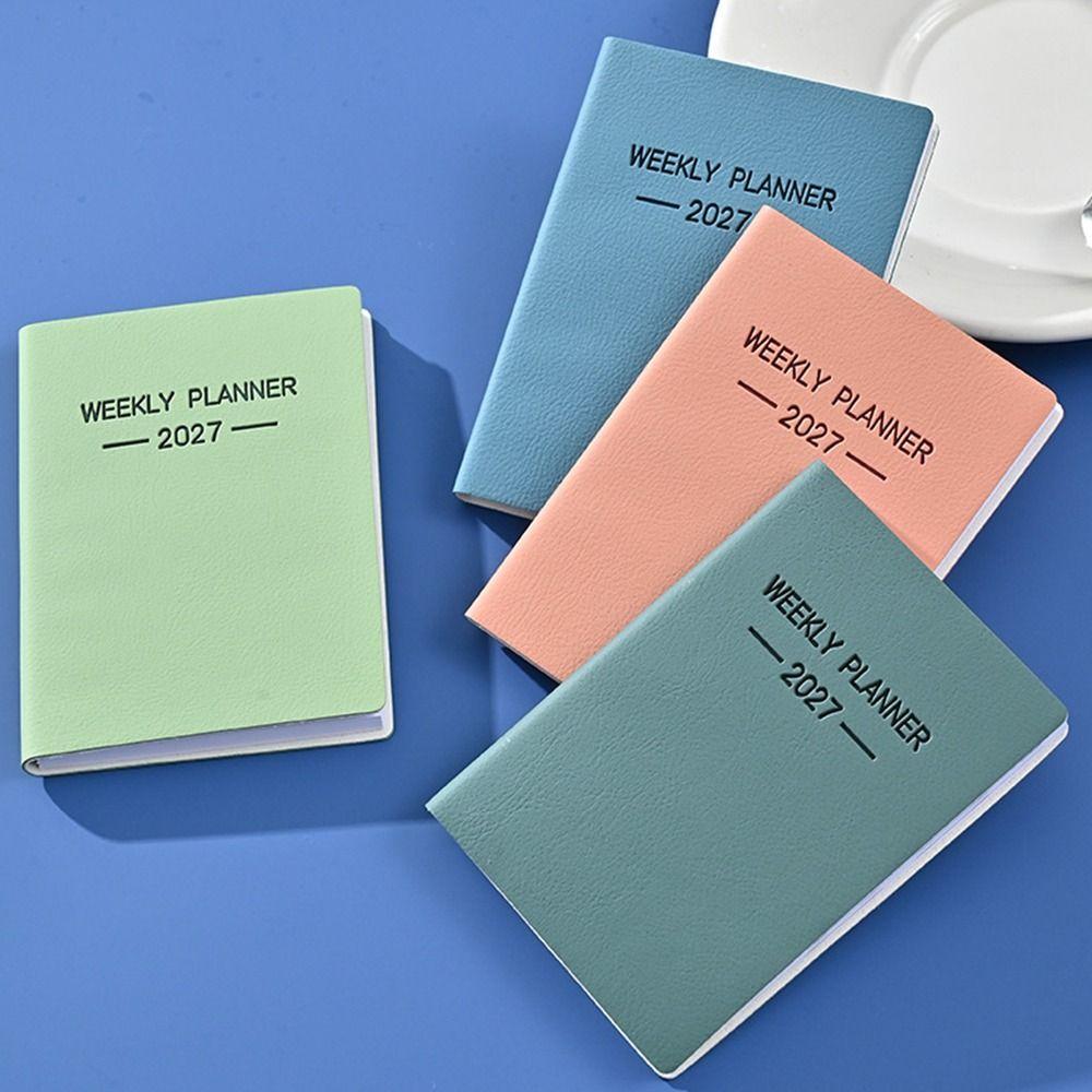 Pocket 2027 Agenda Book A7 Notebooks Mini Appointment Book School Office Supplies