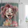 Cute & Quirky Cupcake-Themed Shower Curtain Washable Dirt-Resistant Shower Head waterproof Polyester Bath Curtain For Home Decor